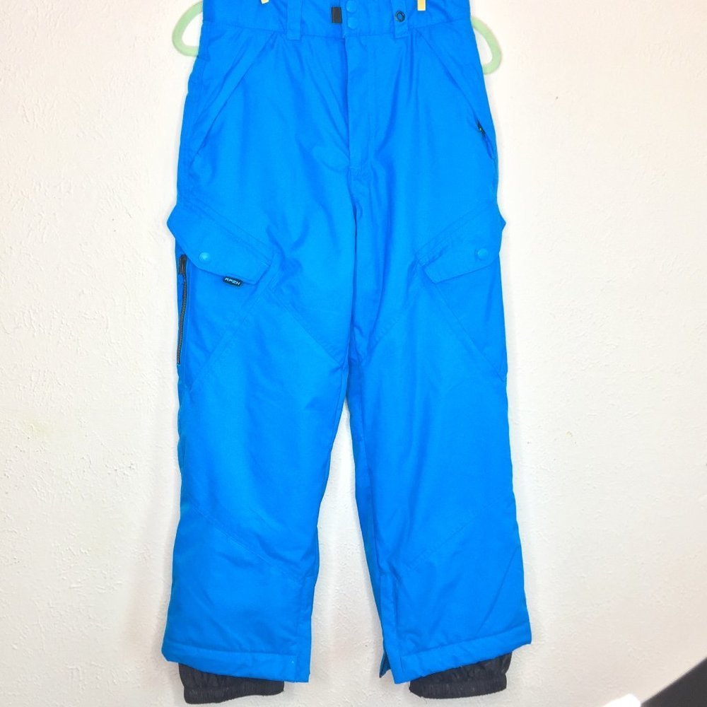 RPZN unisex youth Large ski/snow pants in blue.